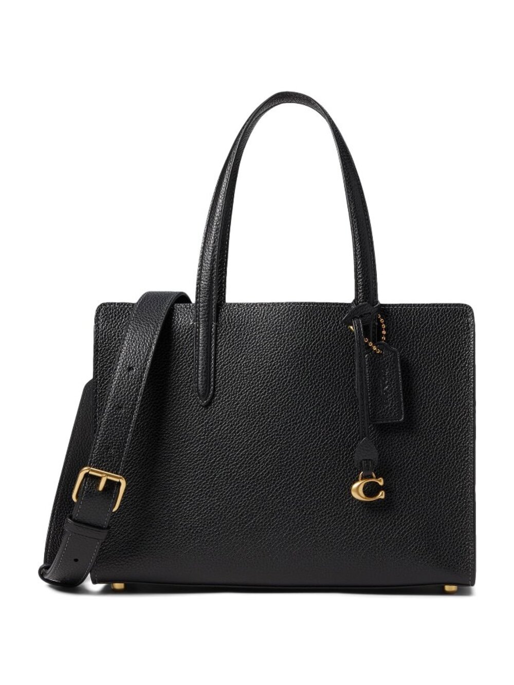 #  Coach Polished Pebble Leather Carter Carryall 28 Black